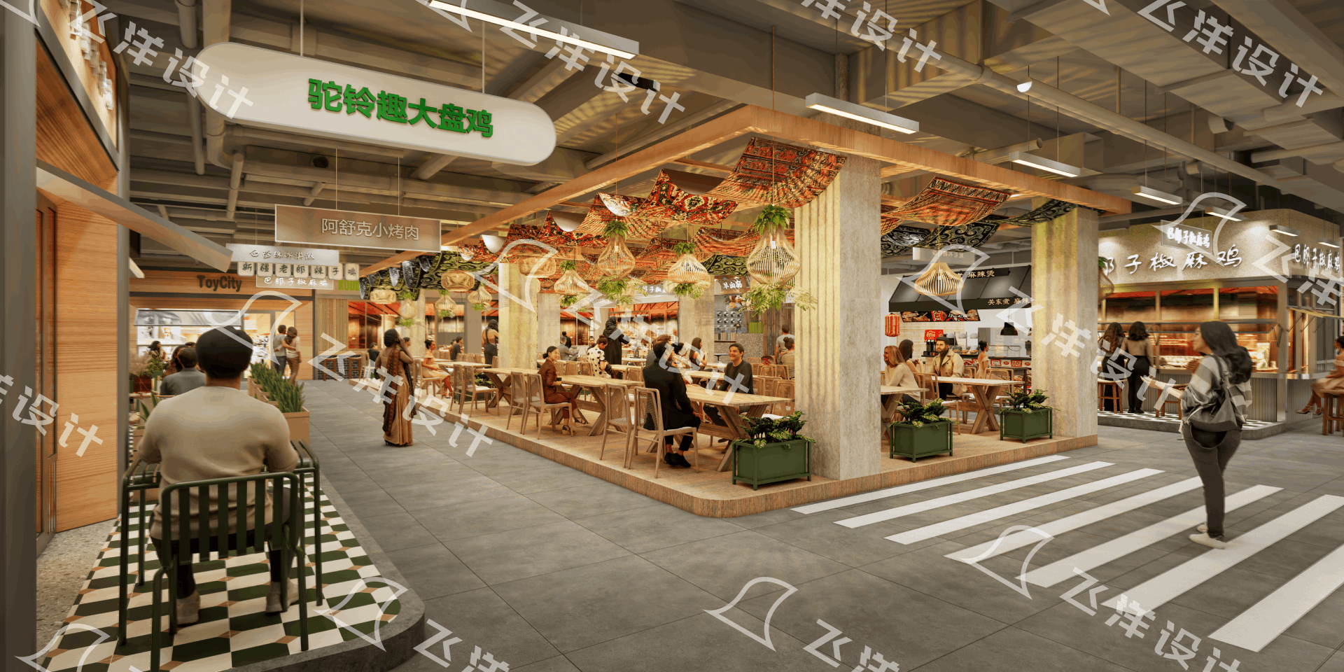菜市場(chǎng)設(shè)計(jì)案例_即時(shí)餐飲區(qū)